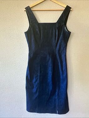 J. Crew Midnight Blue Velvet Midi Dress
